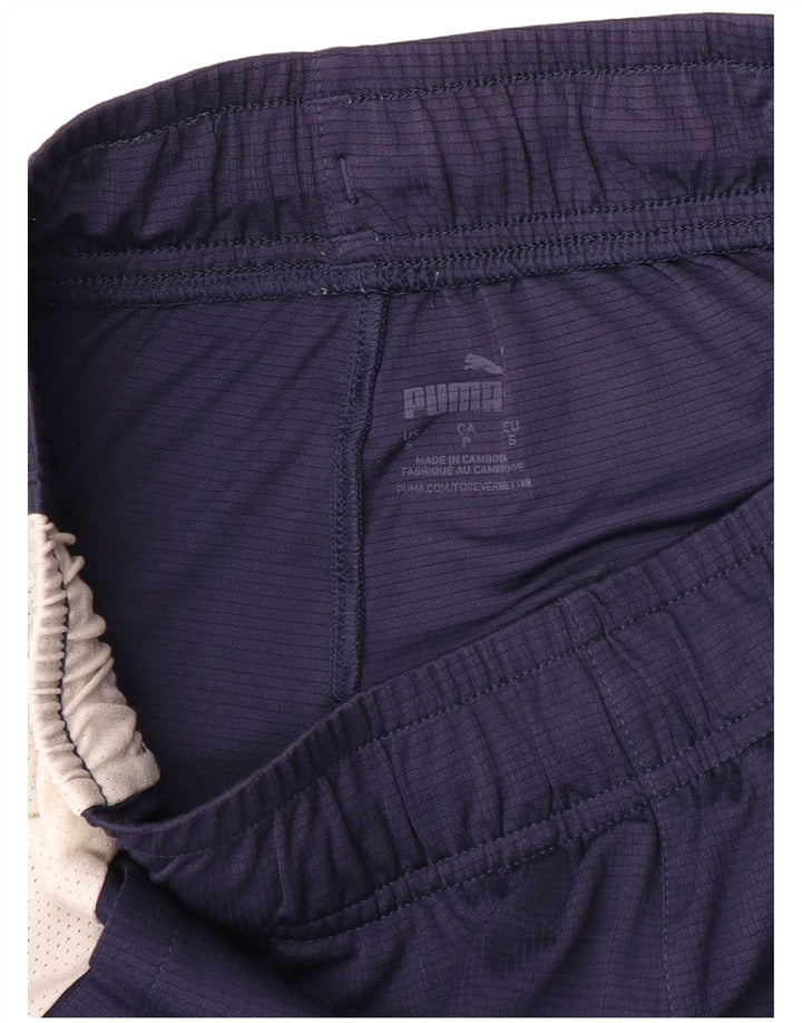 Puma Mens Graphic Sport Shorts Small  Navy Blue Colourblock