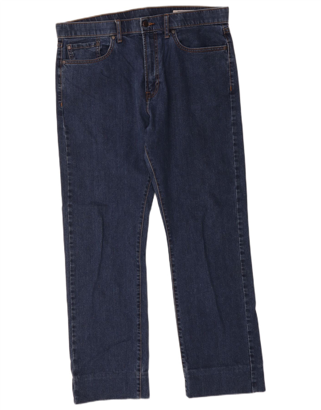 Marks & Spencer Womens Regular Straight Jeans W36 L29 Blue Cotton
