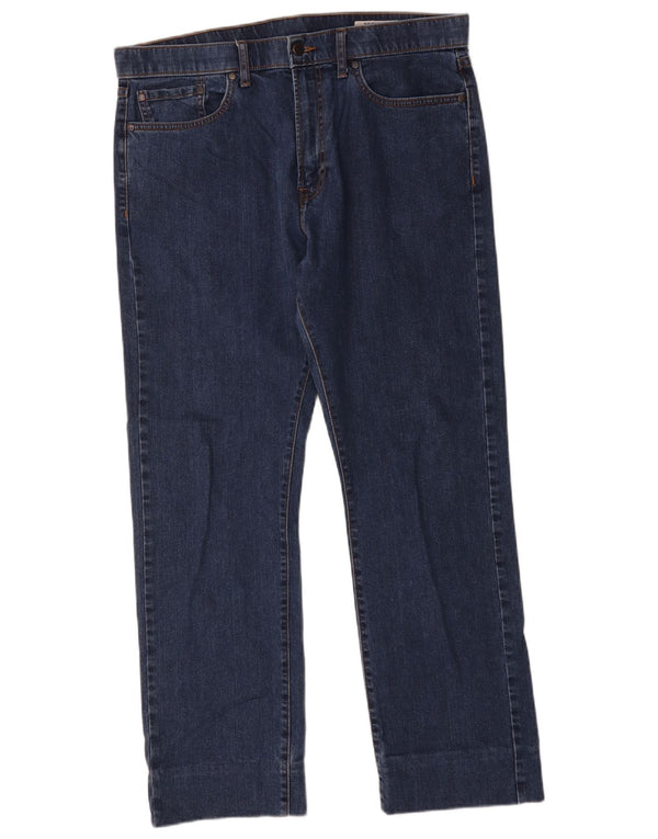 Marks & Spencer Womens Regular Straight Jeans W36 L29 Blue Cotton