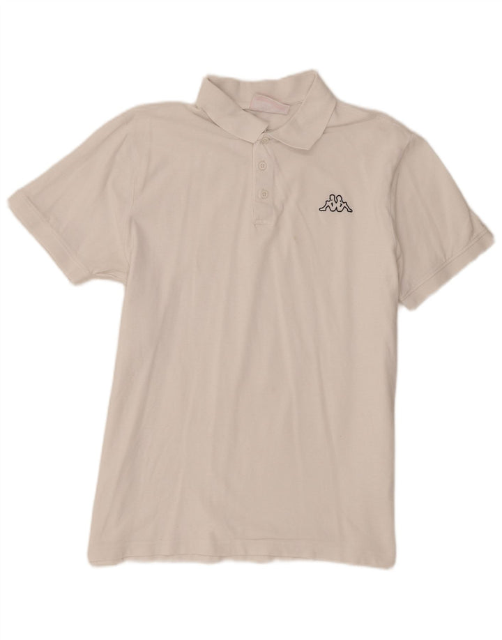 Kappa Mens Polo Shirt Large White Cotton