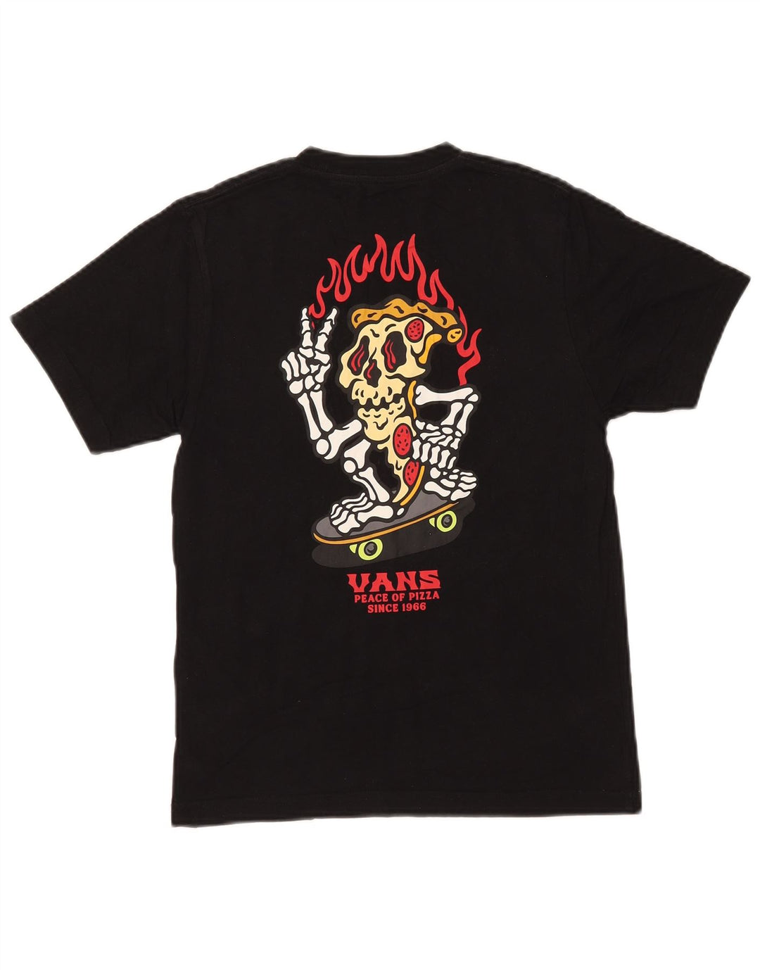 VANS Boys Classic Fit Graphic T-Shirt Top 10-11 Years Medium Black Cotton