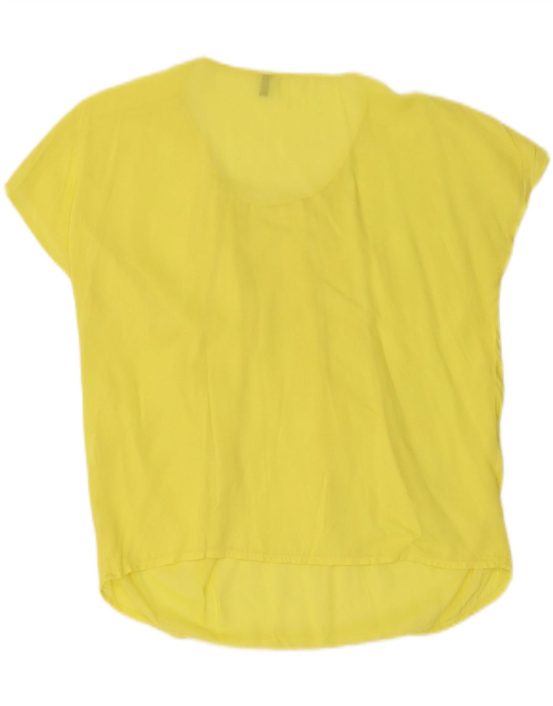 BENETTON Womens Blouse Top UK 14 Medium Yellow Vintage Benetton and Second-Hand Benetton from Messina Hembry 