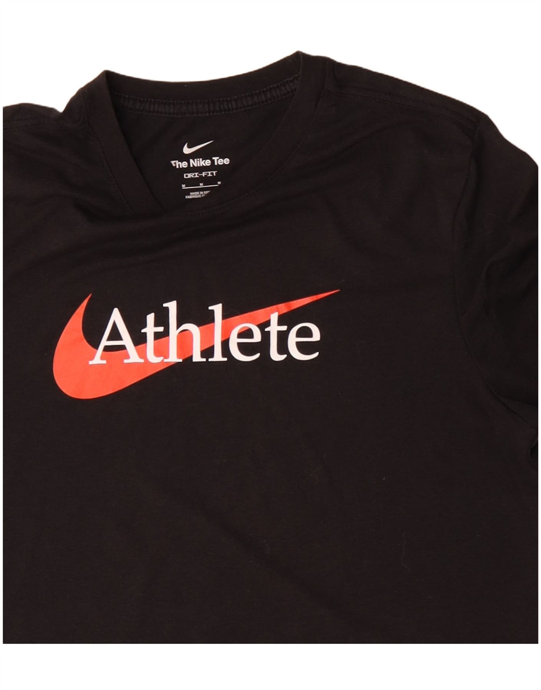 Nike Mens Dri Fit Graphic T-Shirt Top Medium Black Cotton