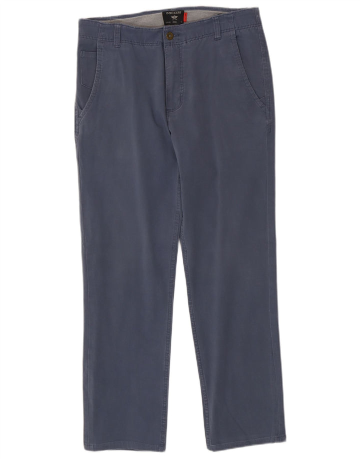 DOCKERS Mens Straight Chino Trousers W31 L28 Blue Cotton