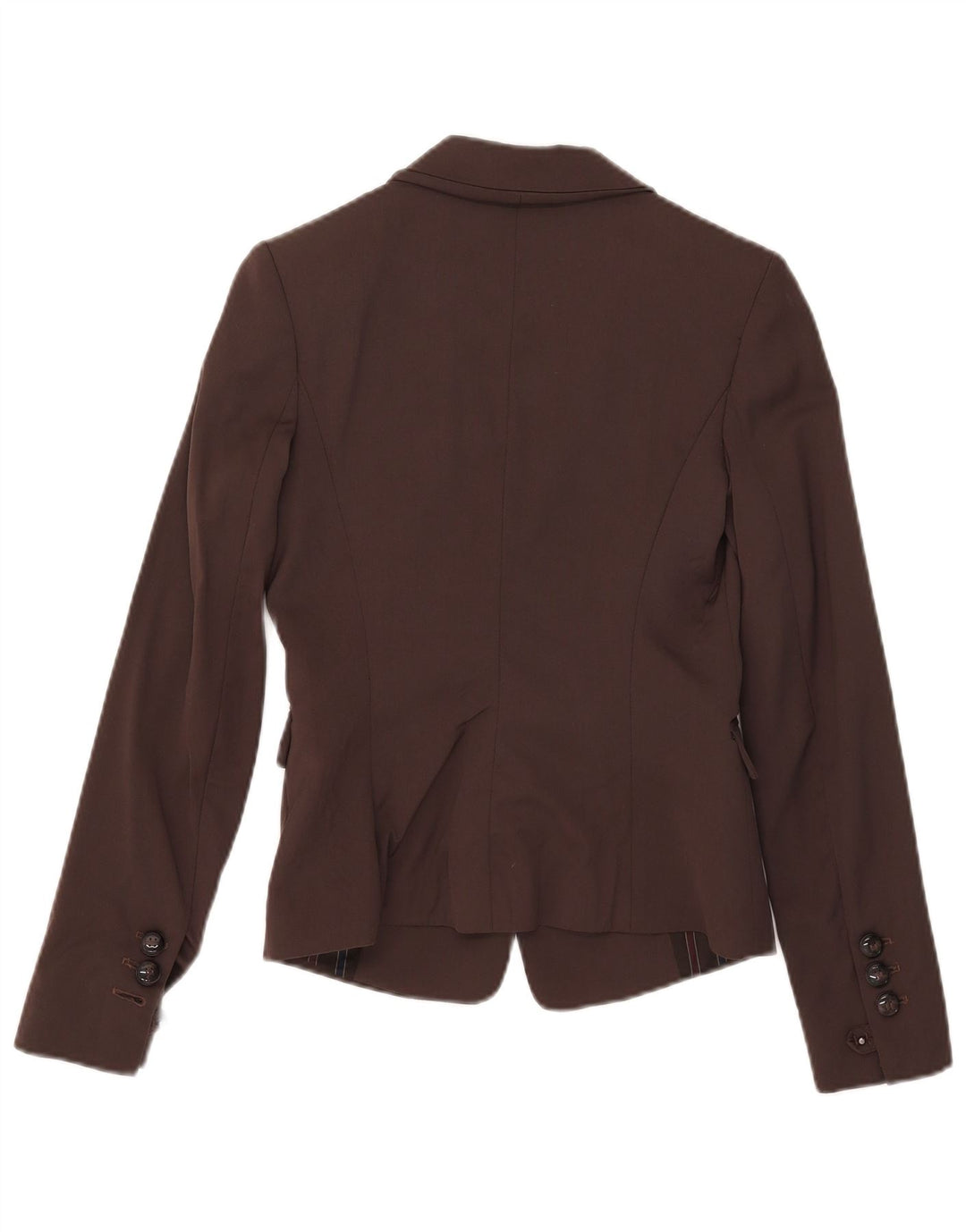 Pinko Womens 1 Button Blazer Jacket UK 8 Small Brown Wool
