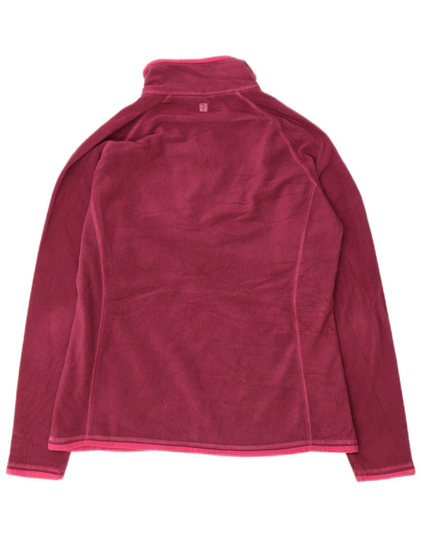 Mountain Warehouse Womens Zip Neck Fleece Jumper UK 12 Medium Purple