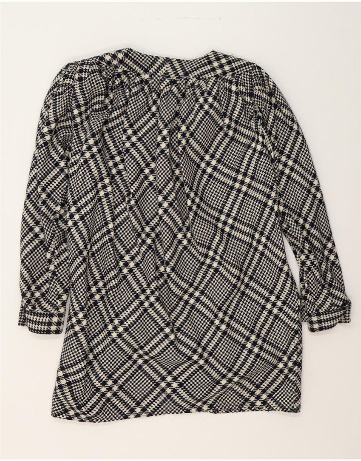 EMANUEL UNGARO Womens Overcoat UK 20 2XL Black Houndstooth Vintage Emanuel Ungaro and Second-Hand Emanuel Ungaro from Messina Hembry 