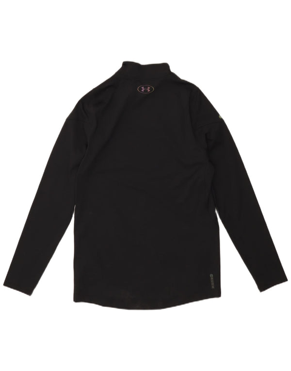 UNDER ARMOUR Mens Cold Gear Top Long Sleeve Small Black Polyester