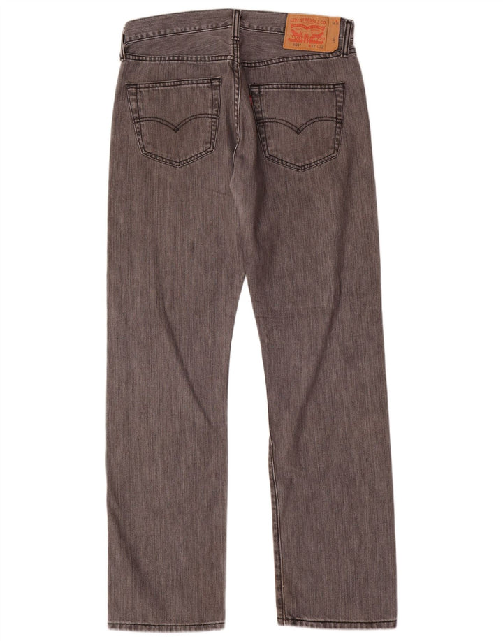 Levi's Mens 501 Straight Jeans W32 L32 Grey Cotton