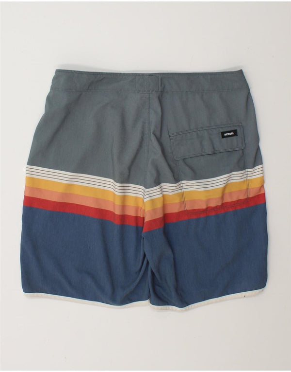 Rip Curl Mens Swimming Shorts Medium  Multicoloured Striped Polyester