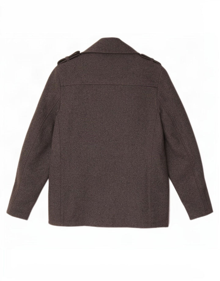 John Rocha Mens Pea Coat UK 38 Medium Grey Wool