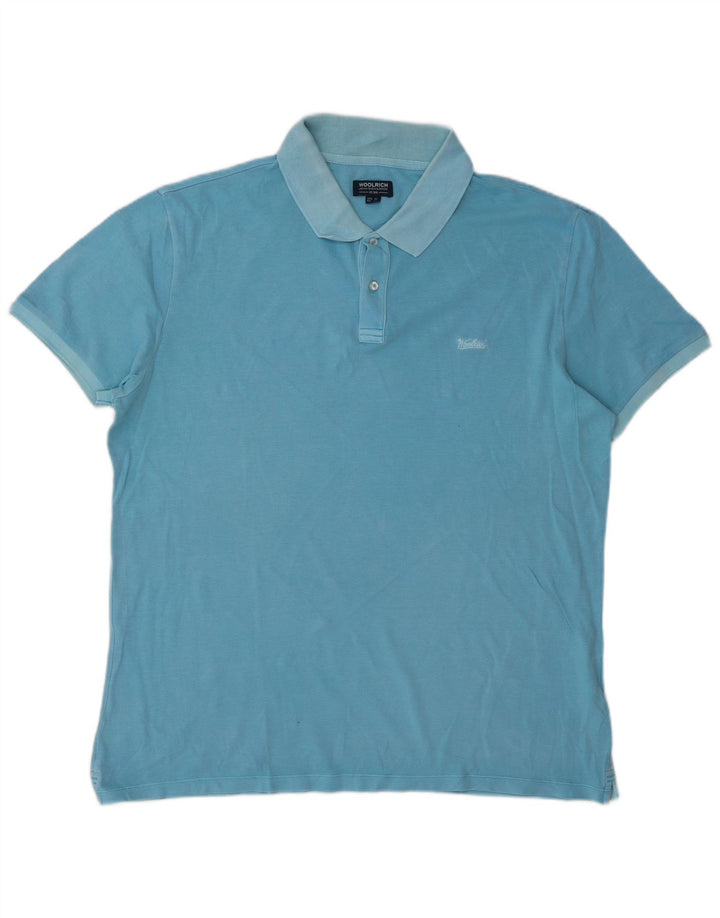 Woolrich Mens Polo Shirt 2XL Blue Cotton
