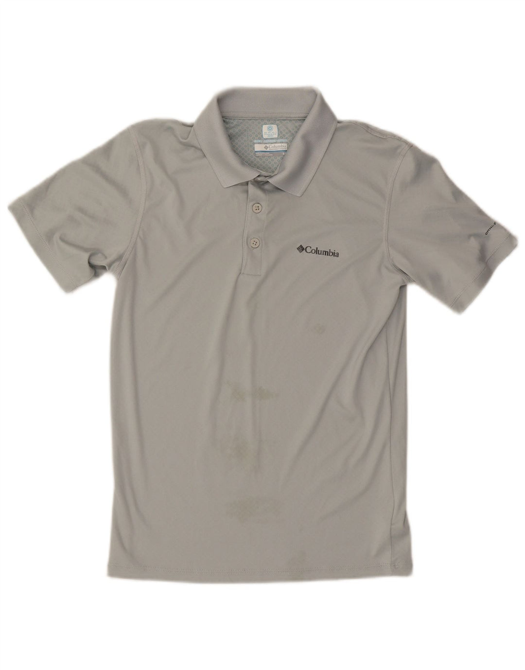 COLUMBIA Mens Omni-Freeze Zero Polo Shirt Small Grey Polyester