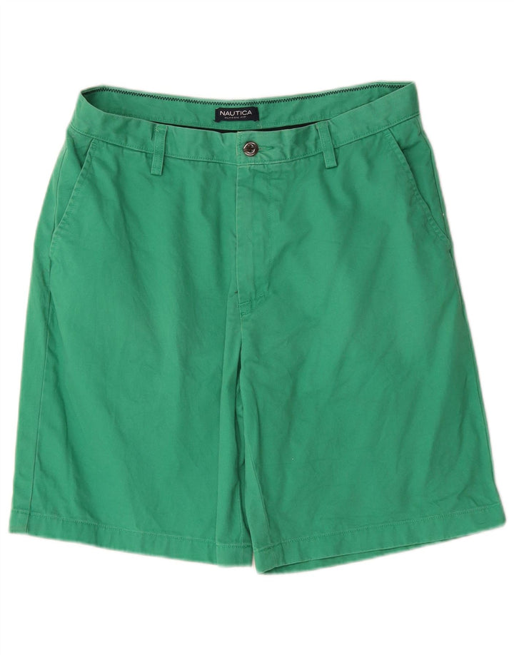 Nautica Mens Chino Shorts W32 Medium Green Cotton