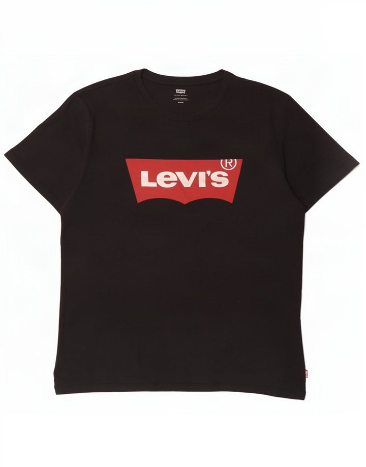 Levi's Mens Graphic T-Shirt Top Medium Black Cotton