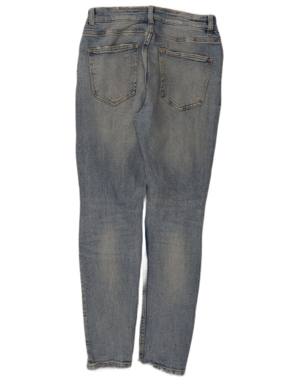 Zara Mens Distressed Skinny Jeans EU 38 Small W30 L28 Blue Cotton