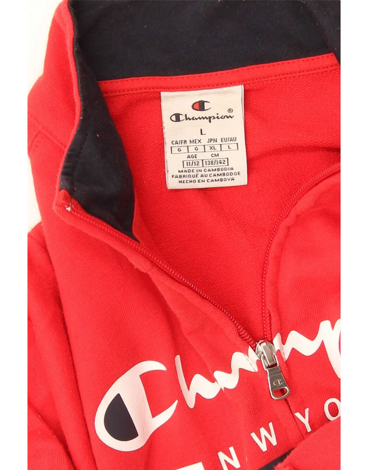 Champion Boys Graphic Tracksuit Top Jacket 11-12 Years Large Red