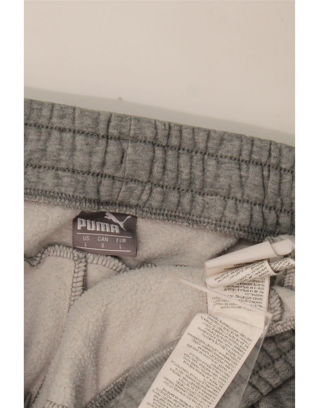 PUMA Mens Tracksuit Trousers Joggers Large  Grey Flecked Cotton