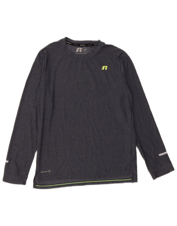 Russell Athletic Boys Dri-Power Top Long Sleeve 10-11 Years Large Grey