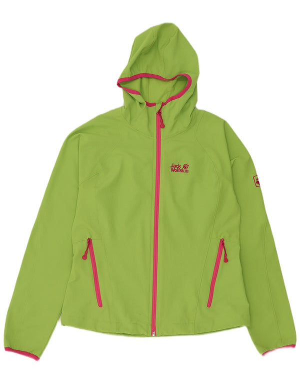 Jack Wolfskin Womens Hooded Tracksuit Top Jacket UK 12/14 Medium Green