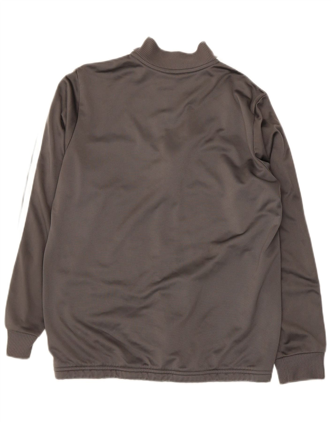 ADIDAS Boys Tracksuit Top Jacket 13-14 Years Grey Colourblock Polyester
