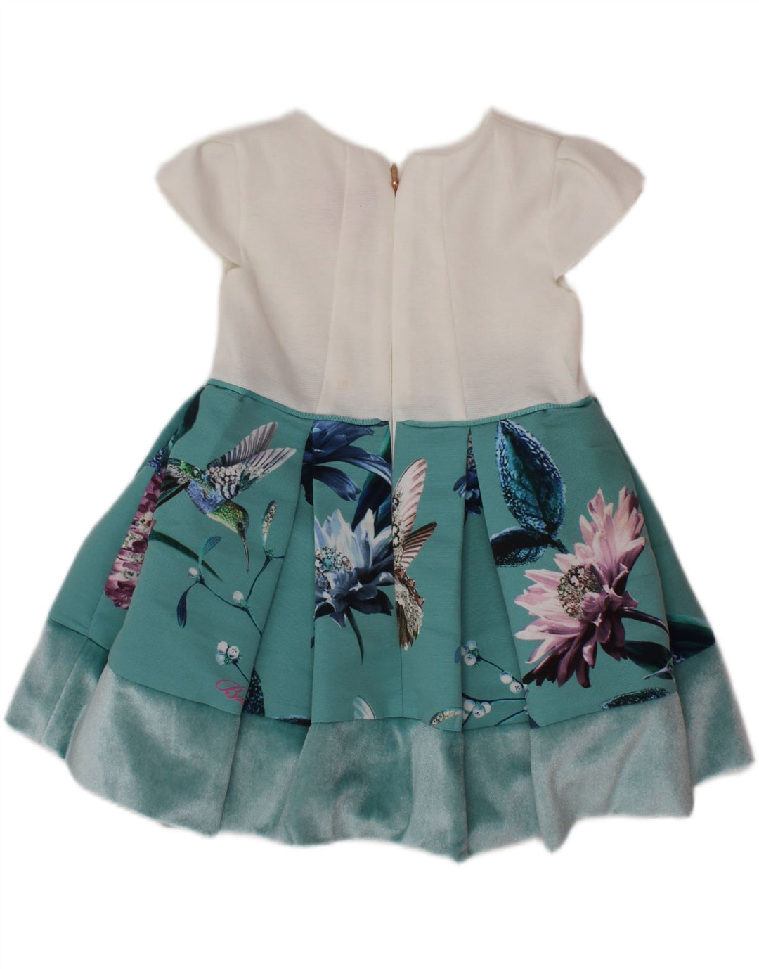 TED BAKER Baby Girls A-Line Dress 9-12 Months White Floral Polyester