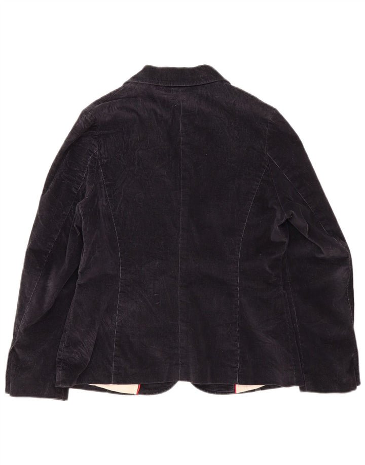 CONTE OF FLORENCE Womens 2 Button Blazer Jacket IT 46 Large Navy Blue