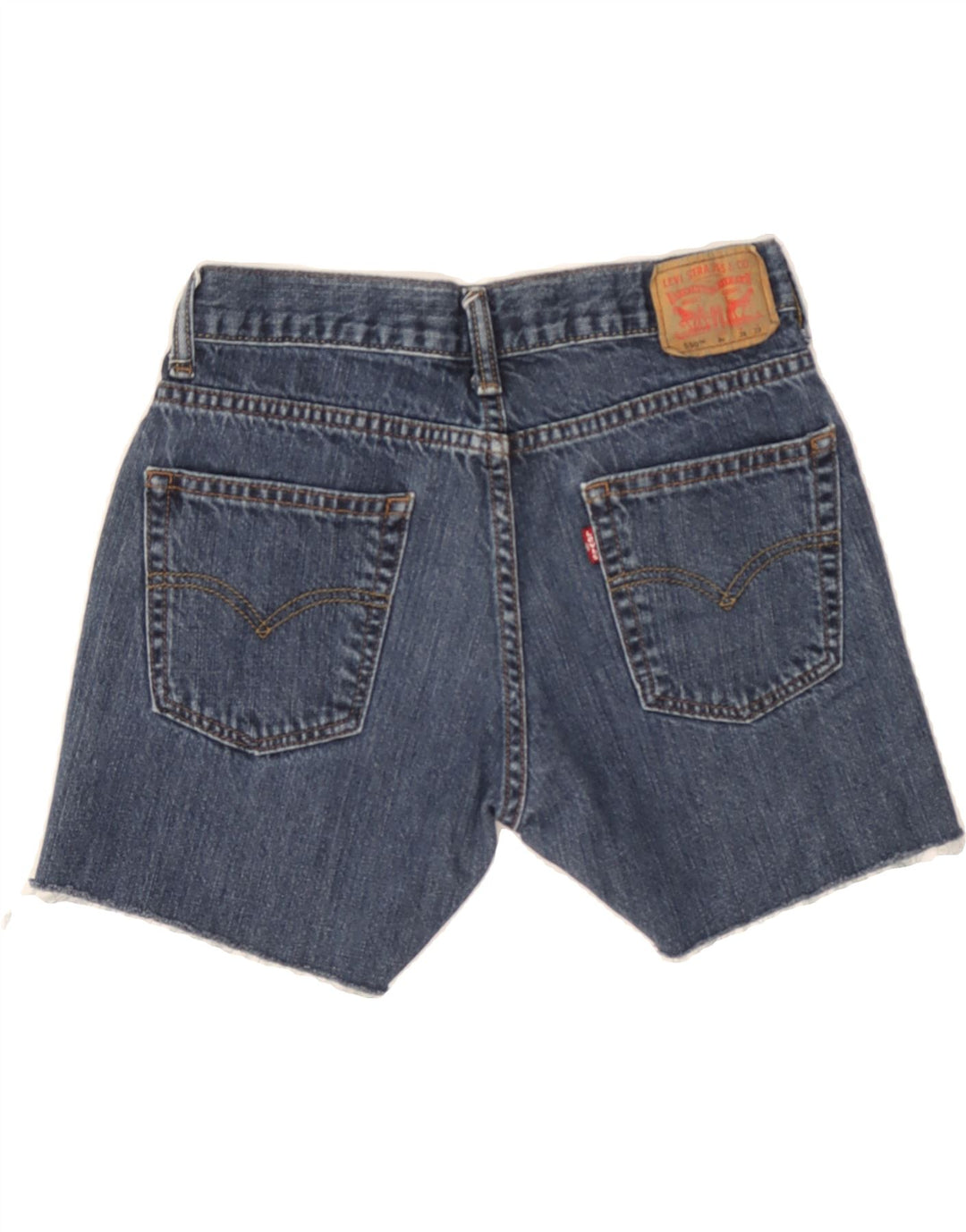 LEVI'S Womens 550 Denim Shorts US 8 Medium W28  Blue Cotton Vintage Levi's and Second-Hand Levi's from Messina Hembry 