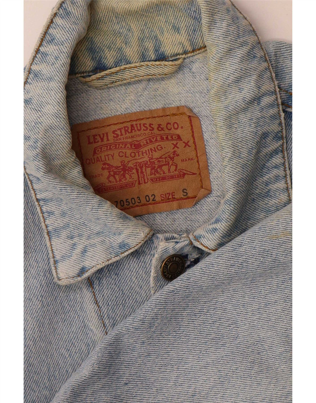 Levi's Mens Denim Jacket UK 36 Small Blue Cotton