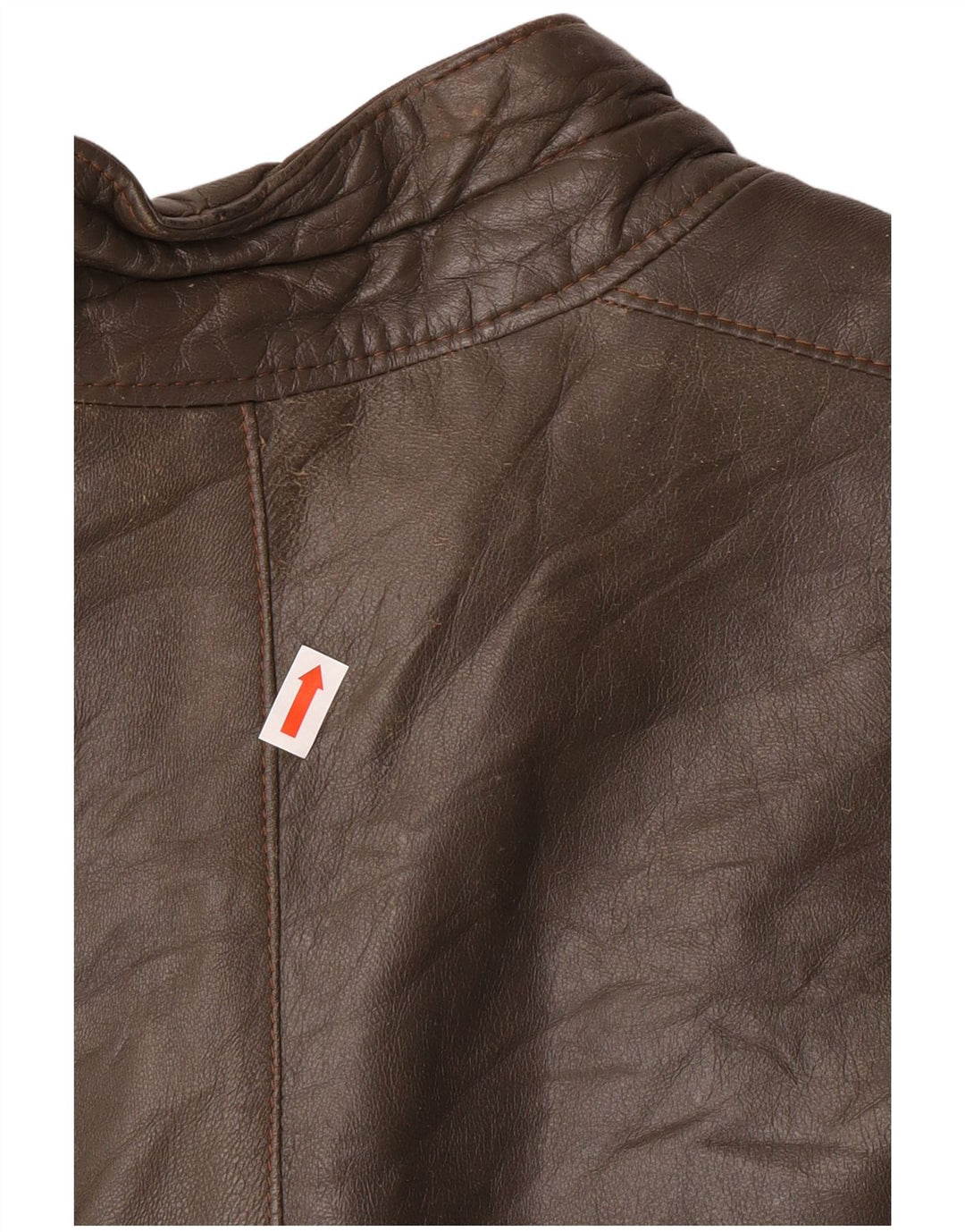 Vintage Mens Military Leather Jacket IT 56 3XL Grey Leather