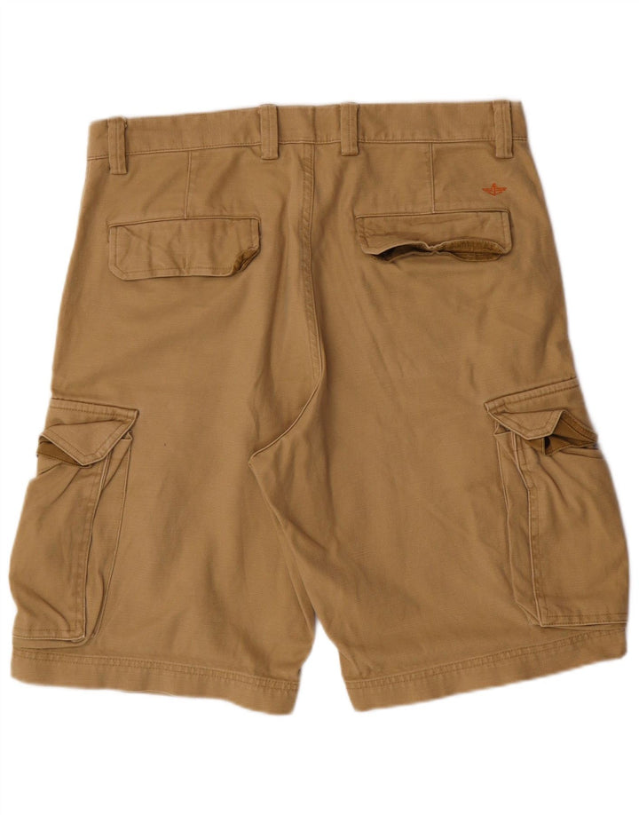 DOCKERS Mens Cargo Shorts W32 Medium  Beige Cotton