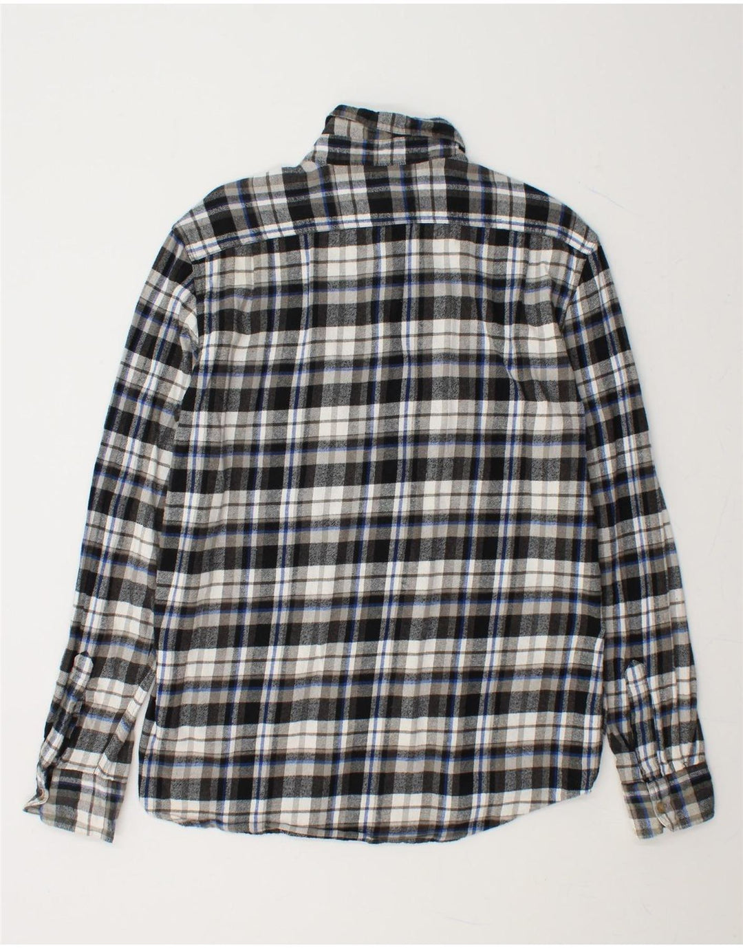 CHAPS Mens Flannel Shirt Large Grey Check Cotton Vintage Chaps and Second-Hand Chaps from Messina Hembry 
