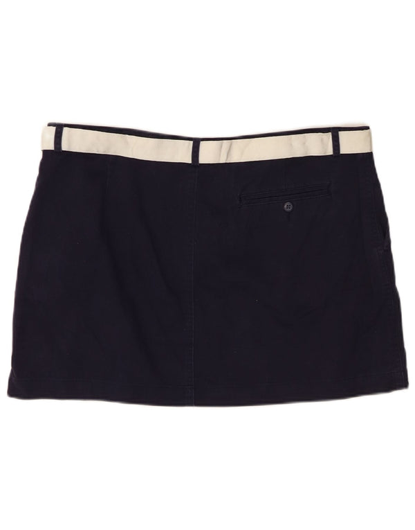 Ralph Lauren Womens Mini Skirt US 14 XL W36  Navy Blue Cotton