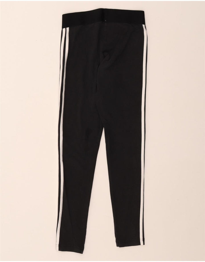 ADIDAS Womens Tight Fit Leggings UK 8/10 Small  Black Cotton