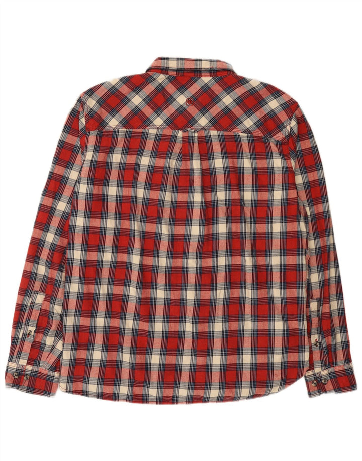 Fat Face Mens Regular Fit Flannel Shirt XL Red Check Cotton