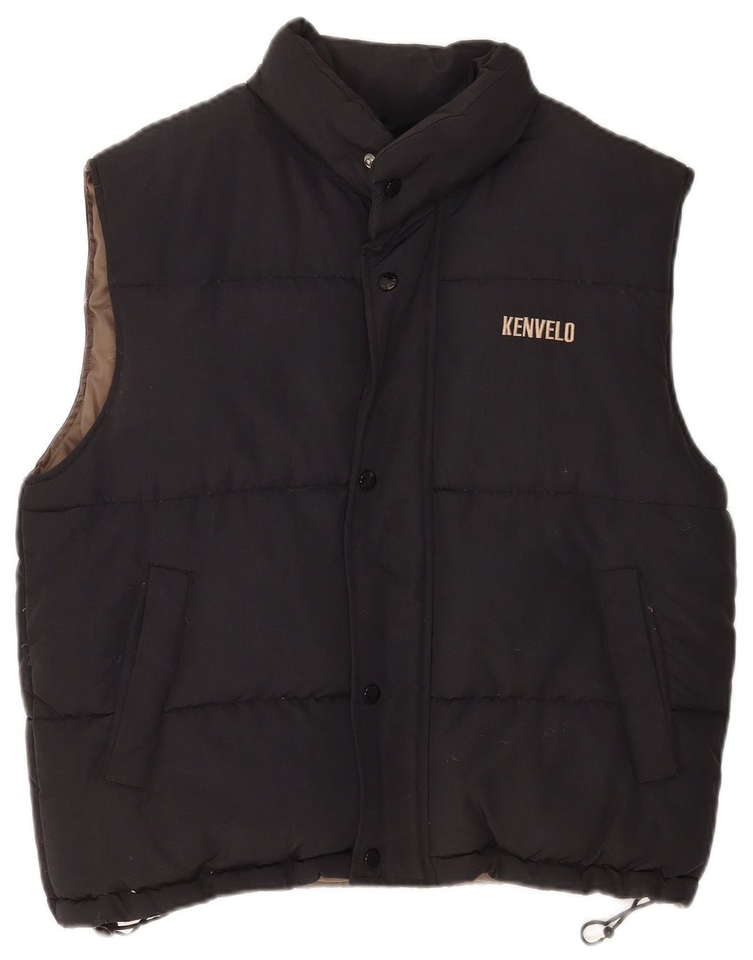 Kenvelo Mens Padded Gilet UK 38 Medium Black Nylon