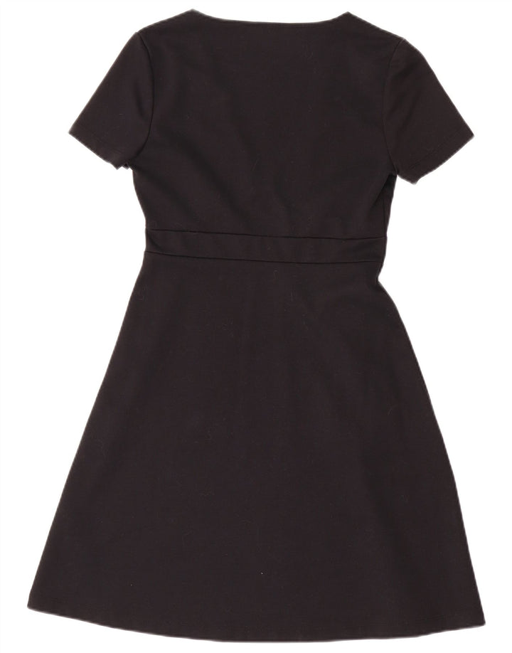 TOMMY HILFIGER Womens A-Line Dress UK 10 Small Black Polyester