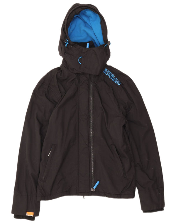 Superdry Womens Oversized Windbreaker Jacket UK 10 Small Black