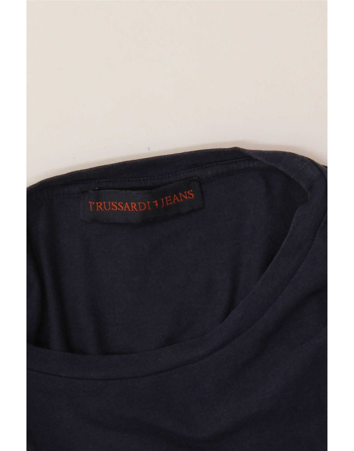 Trussardi Jeans Mens T-Shirt Top Small Navy Blue
