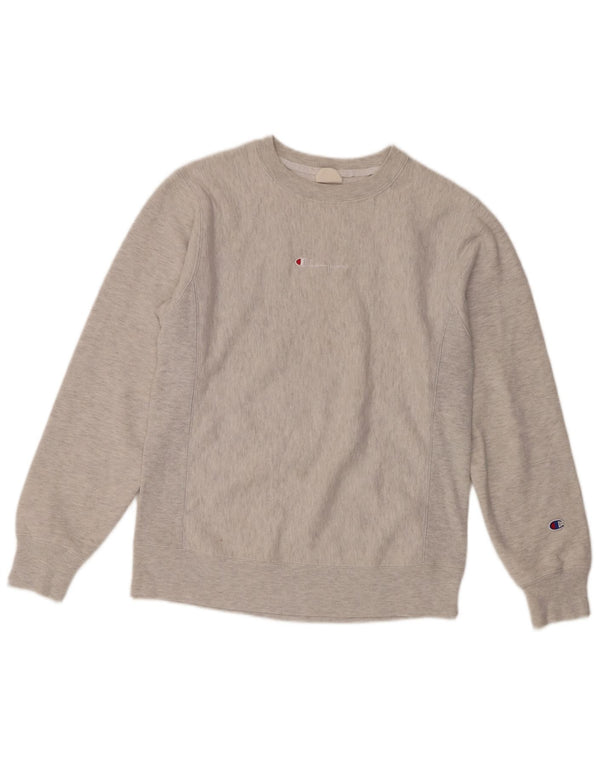 Champion Mens Sweatshirt Jumper Small Grey Cotton