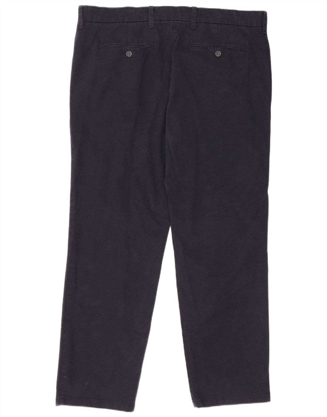 Marks & Spencer Mens Regular Fit Straight Chino Trousers W38 L29 Navy Blue