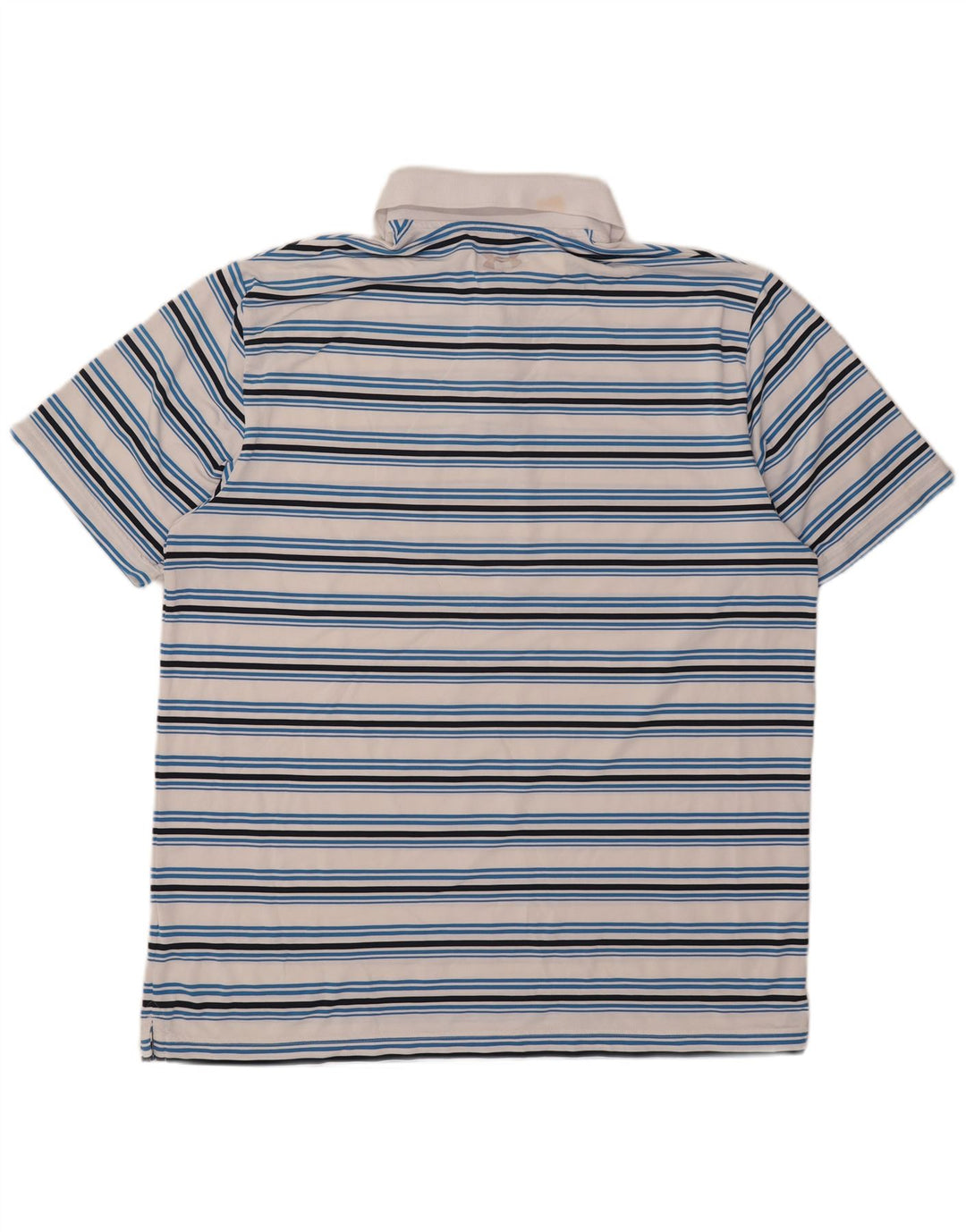 Under Armour Mens Polo Shirt XL White Striped Polyester