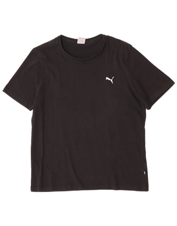 Puma Mens T-Shirt Top XL Black Cotton