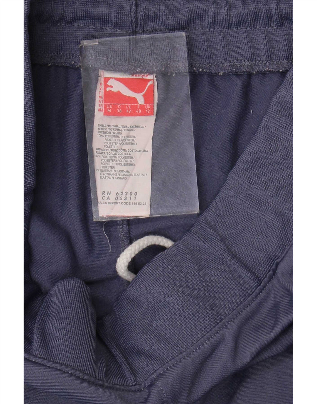 Puma Womens Tracksuit Trousers Joggers UK 12 Medium Blue Polyester