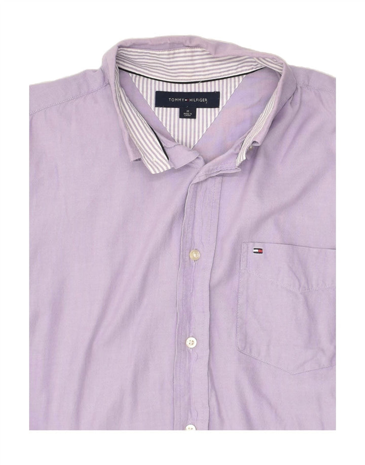 TOMMY HILFIGER Mens Shirt Medium Purple Cotton | Vintage Tommy Hilfiger | Thrift | Second-Hand Tommy Hilfiger | Used Clothing | Messina Hembry 