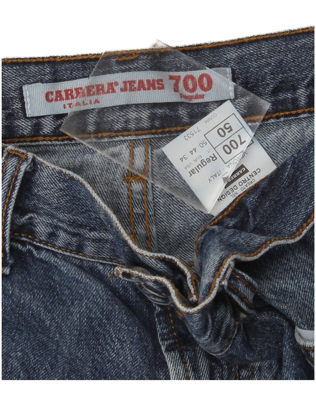 CARRERA Mens 700 Regular Straight Jeans IT 50 Large W34 L33 Blue Cotton