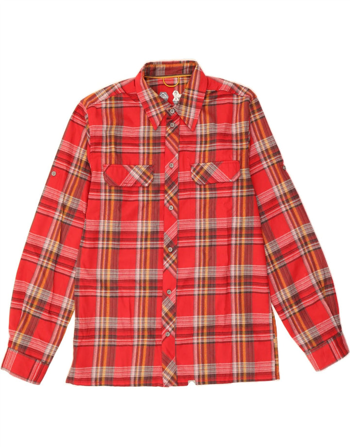 MC KINLEY Mens Shirt Small Red Check Polyester Vintage MC Kinley and Second-Hand MC Kinley from Messina Hembry 
