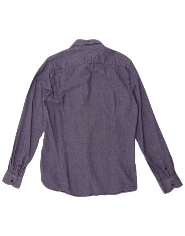 Ted Baker Mens Shirt Size 3 Medium Blue Cotton