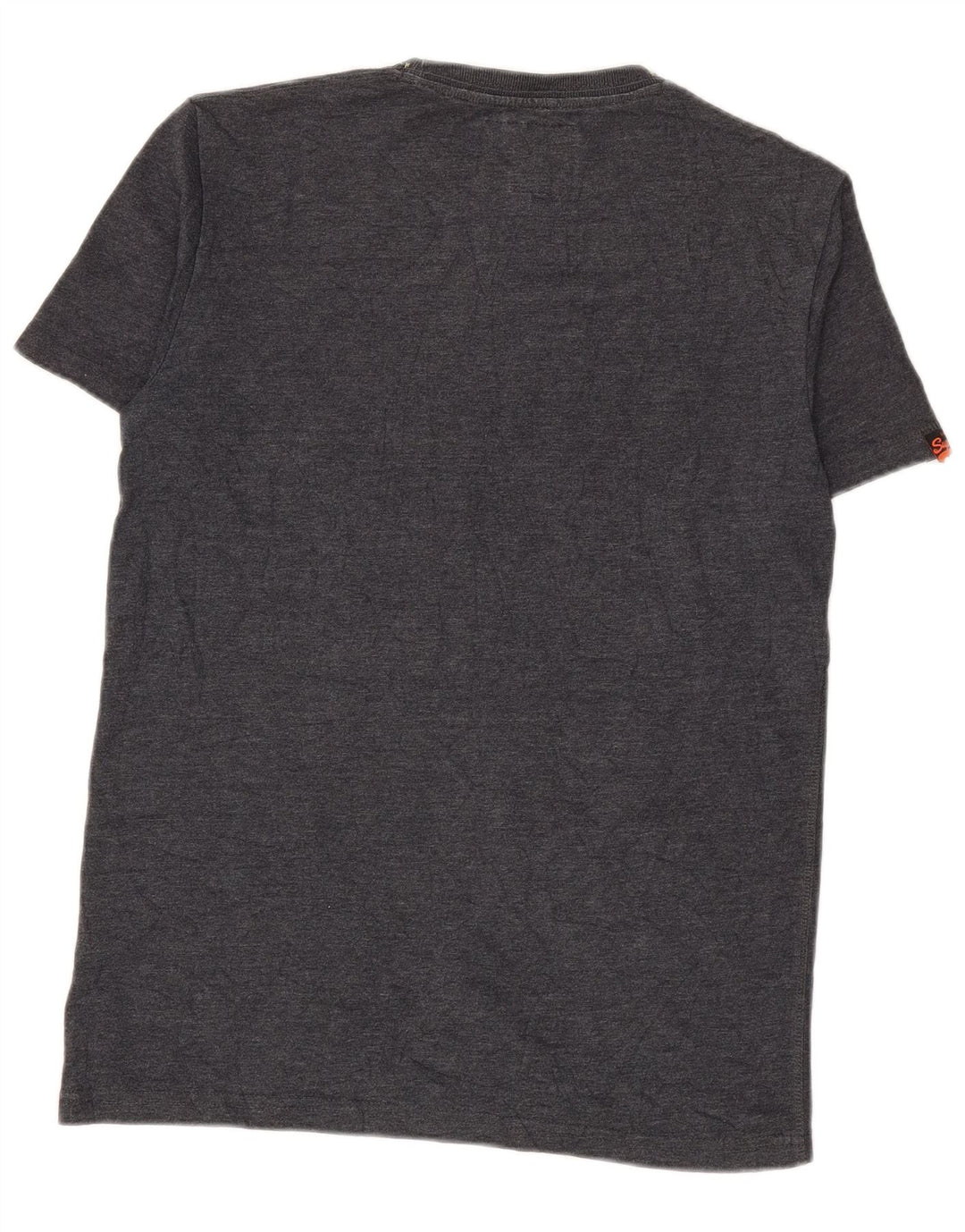 SUPERDRY Mens Graphic T-Shirt Top Medium Grey Cotton