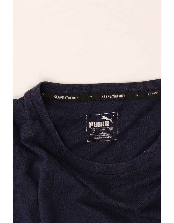 Puma Mens T-Shirt Top Large Navy Blue
